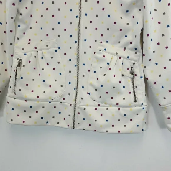 BURTON Women's White Coat Jacket LARGE Mock Neck Full Zip Long Sleeve Dry Ride - Picture 5 of 13